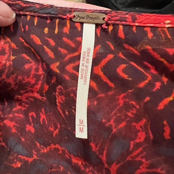 Free People gotta have you tunic top tiered red boho oversized - Picture 11 of 11